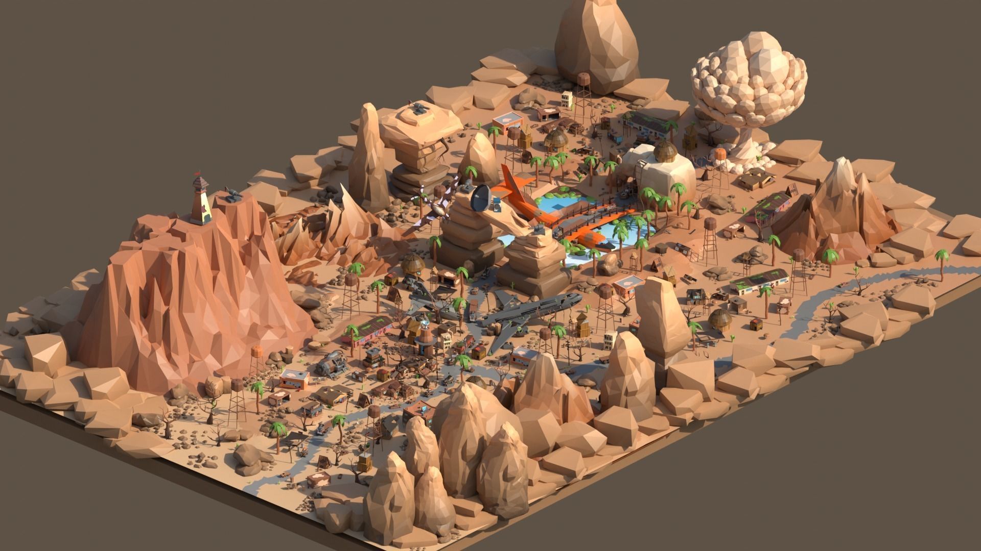 Mad Max City - 3D Model for Games Low-poly 3D model_17