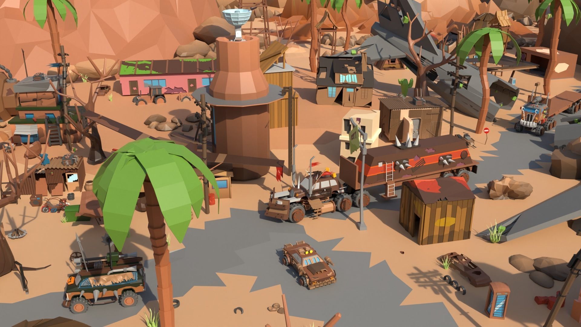 Mad Max City - 3D Model for Games Low-poly 3D model_13