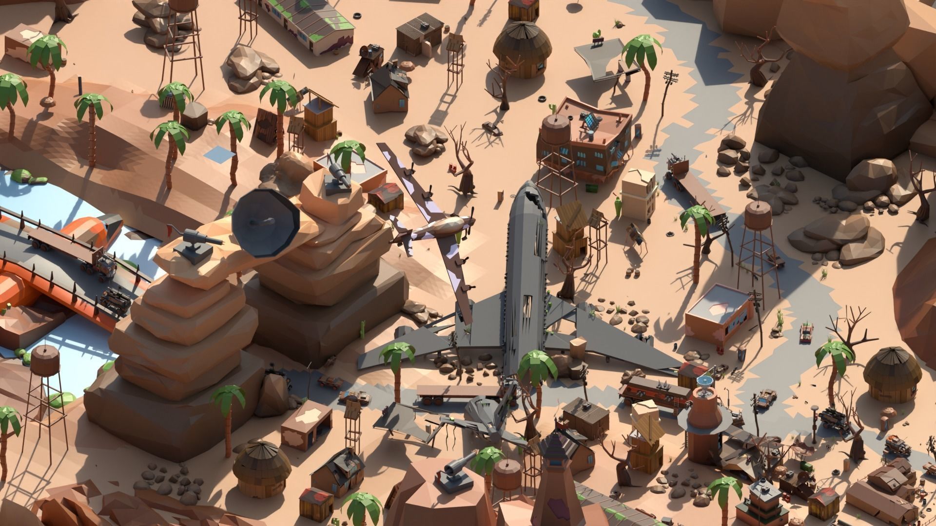 Mad Max City - 3D Model for Games Low-poly 3D model_14