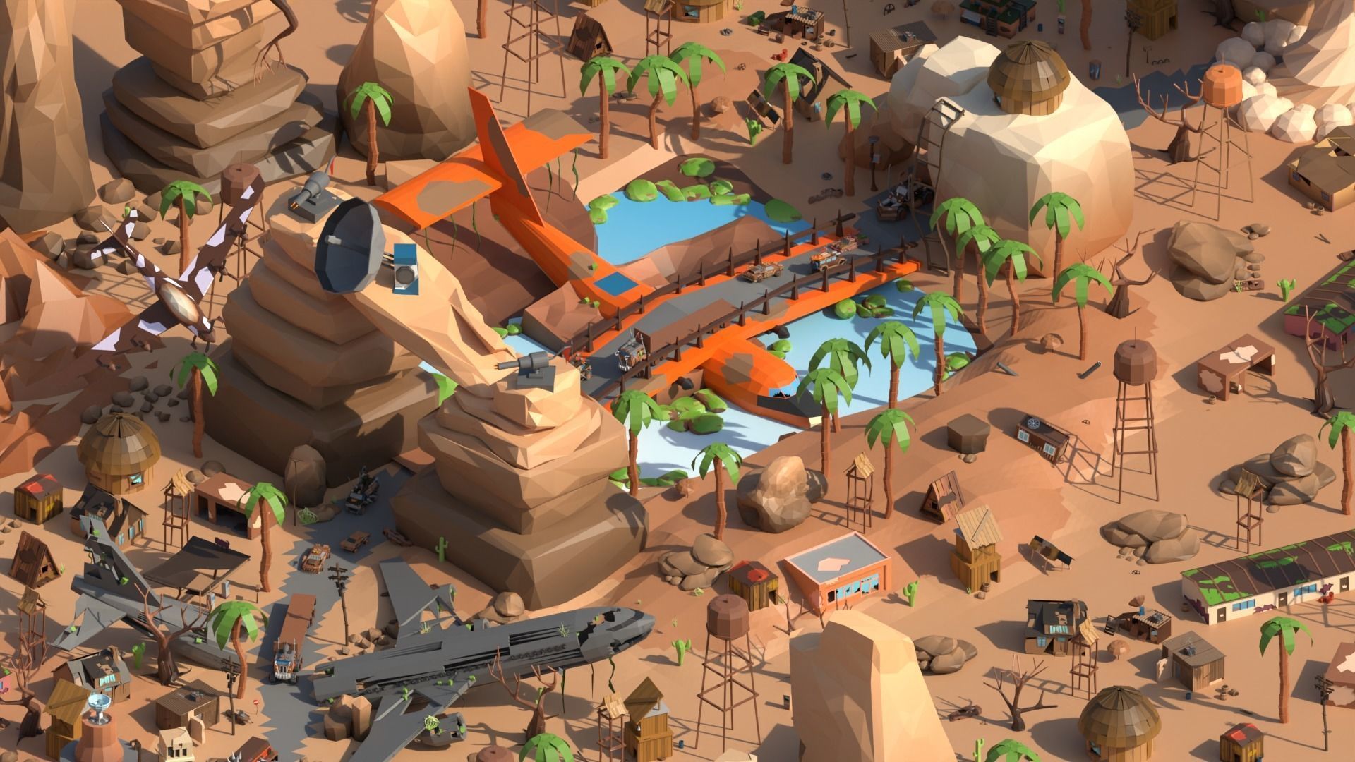 Mad Max City - 3D Model for Games Low-poly 3D model_4