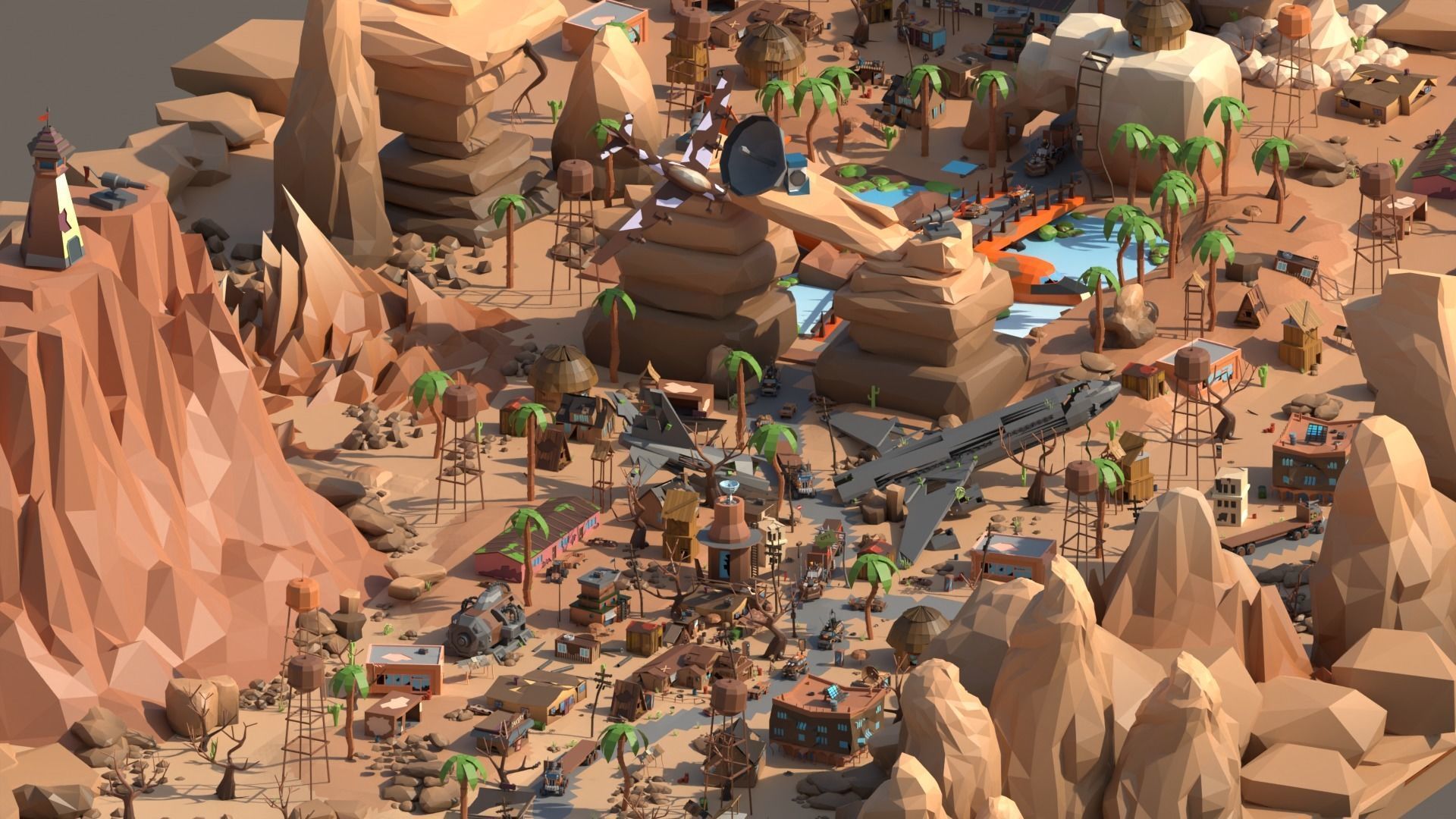 Mad Max City - 3D Model for Games Low-poly 3D model_6