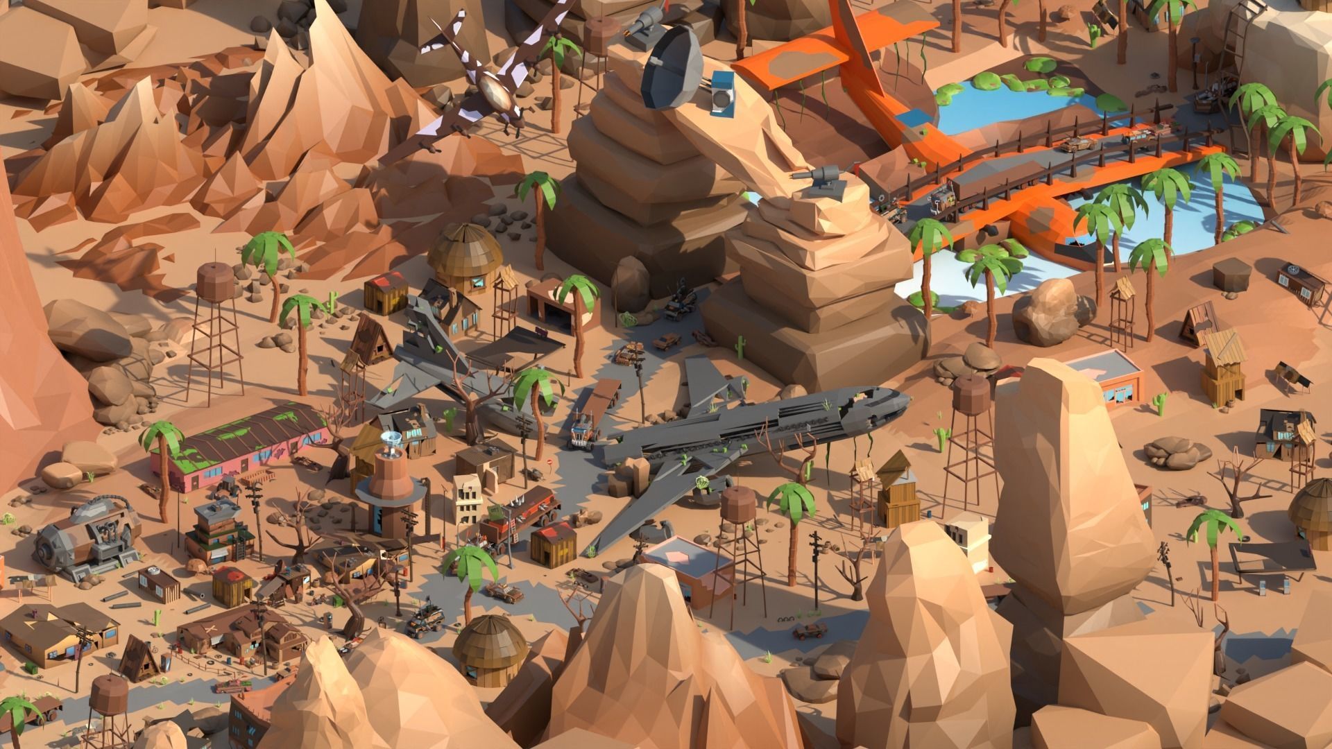 Mad Max City - 3D Model for Games Low-poly 3D model_10