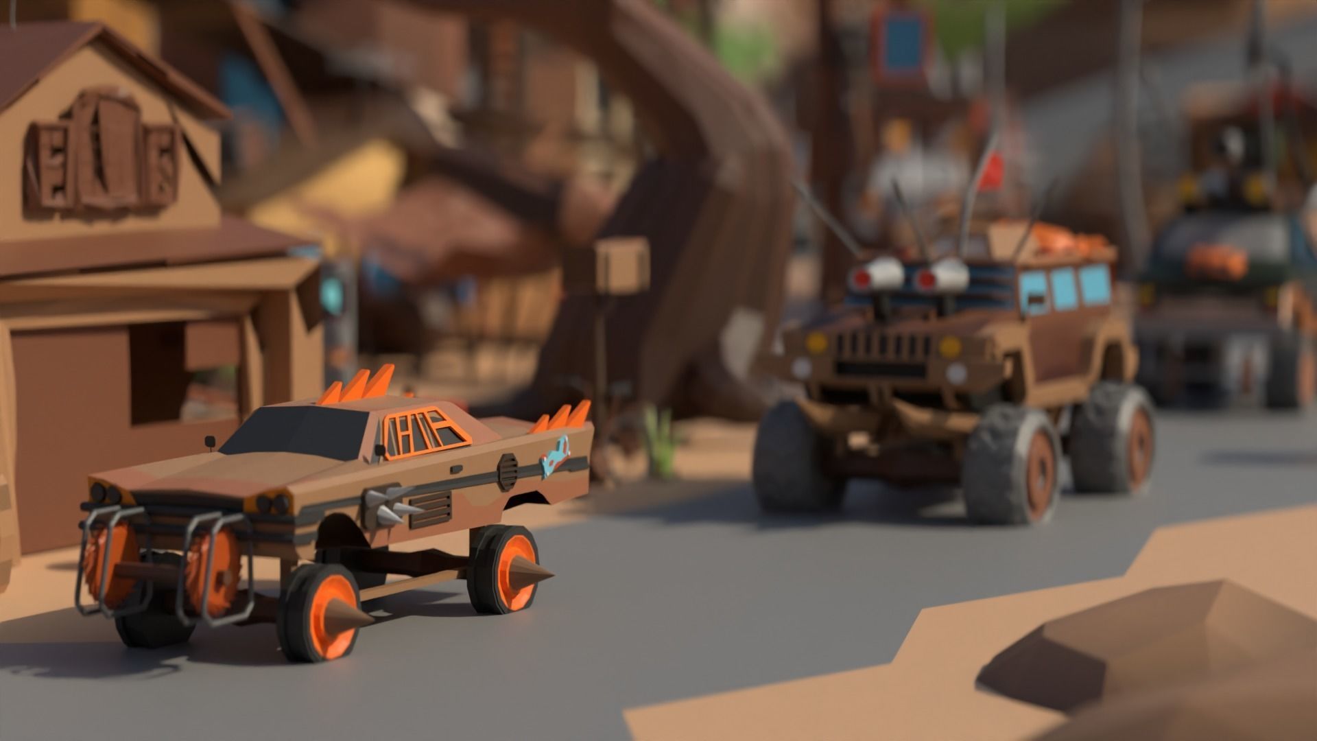 Mad Max City - 3D Model for Games Low-poly 3D model_3