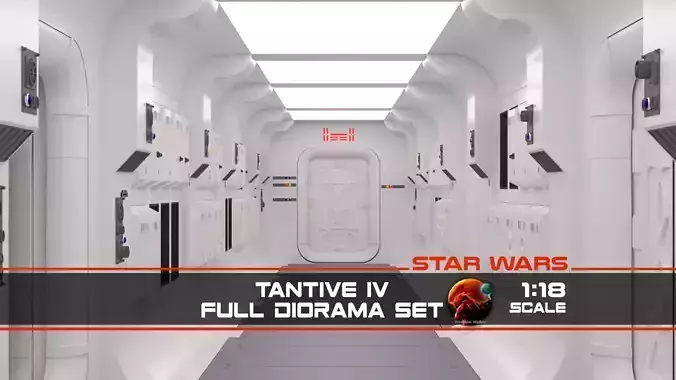 The Tantive IV Complete Hallway 1-18 scale Kenner-Hasbro 3D print model