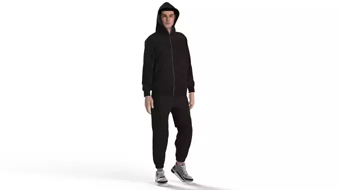 Male tracksuit 3D model