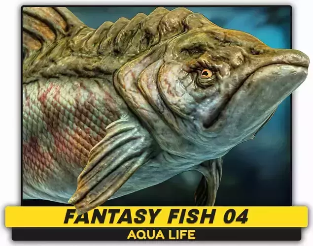 Fantasy Fish 04 - Aqua Life - Water Underwater Creature - 31 Low-poly 3D model