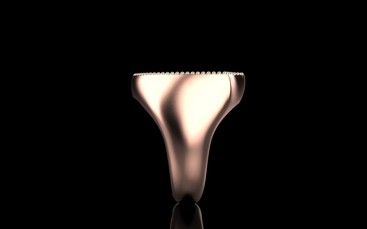 shield man signet ring model 583 3D print model_35