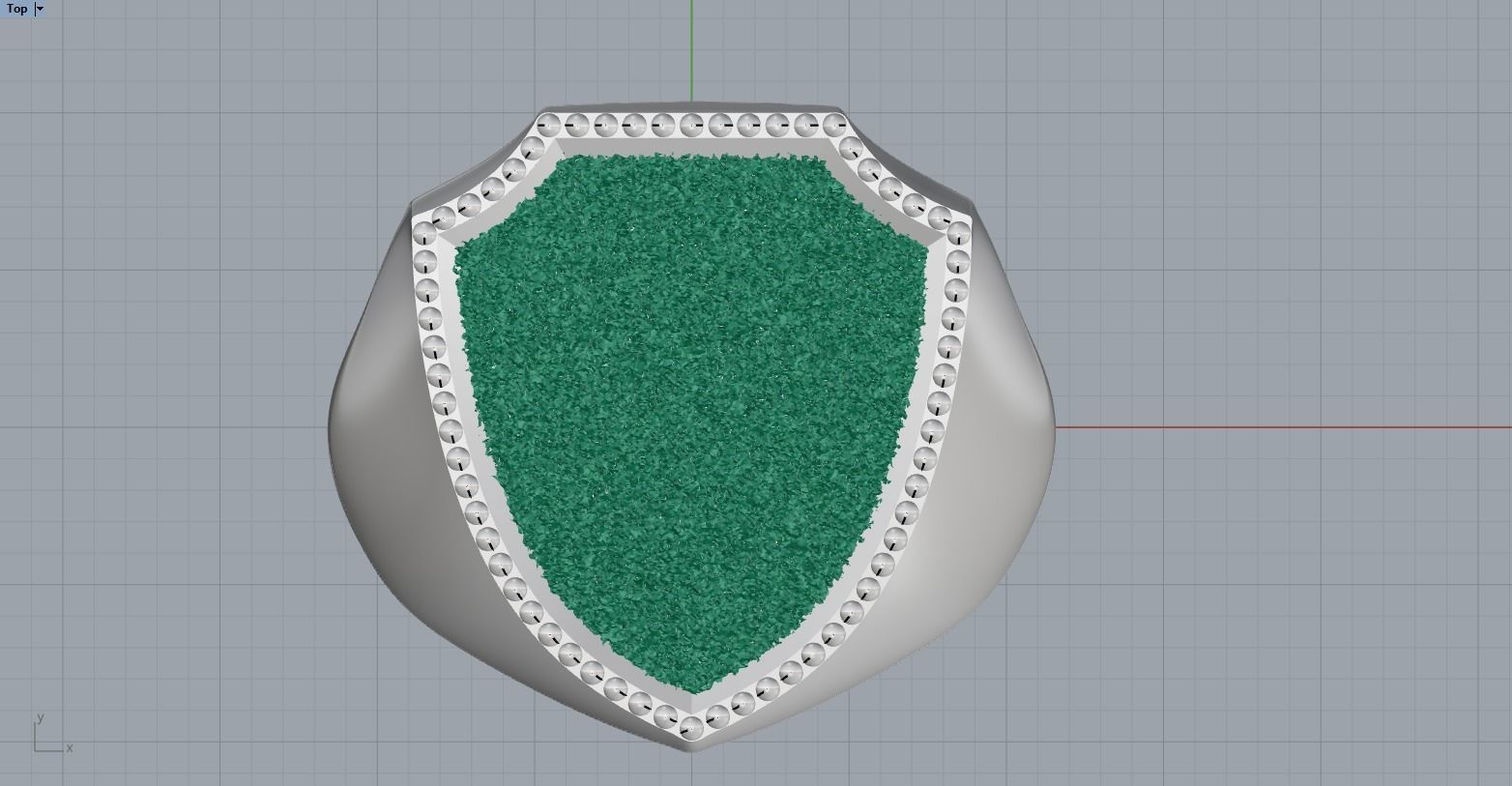 shield man signet ring model 583 3D print model_9