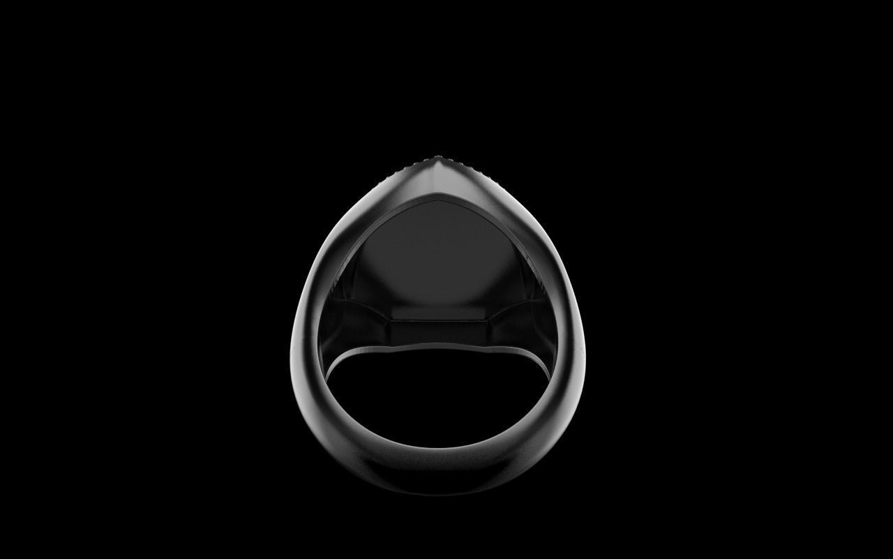 shield man signet ring model 583 3D print model_28