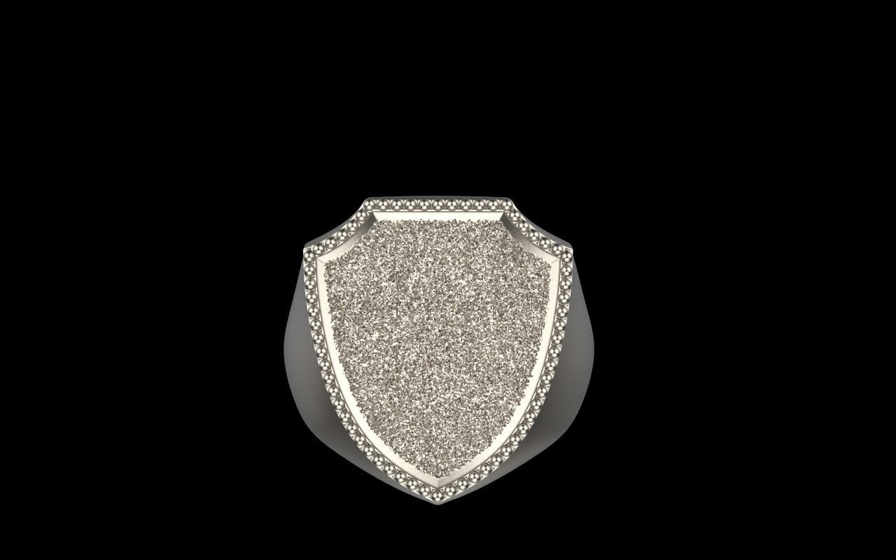 shield man signet ring model 583 3D print model_21
