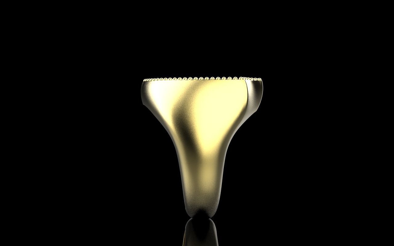 shield man signet ring model 583 3D print model_34