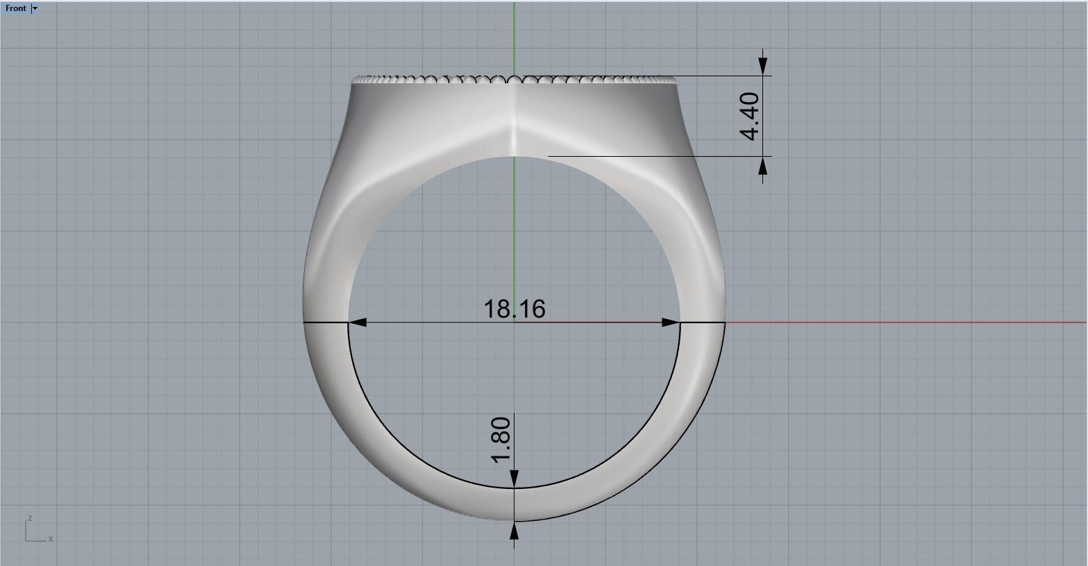 shield man signet ring model 583 3D print model_6