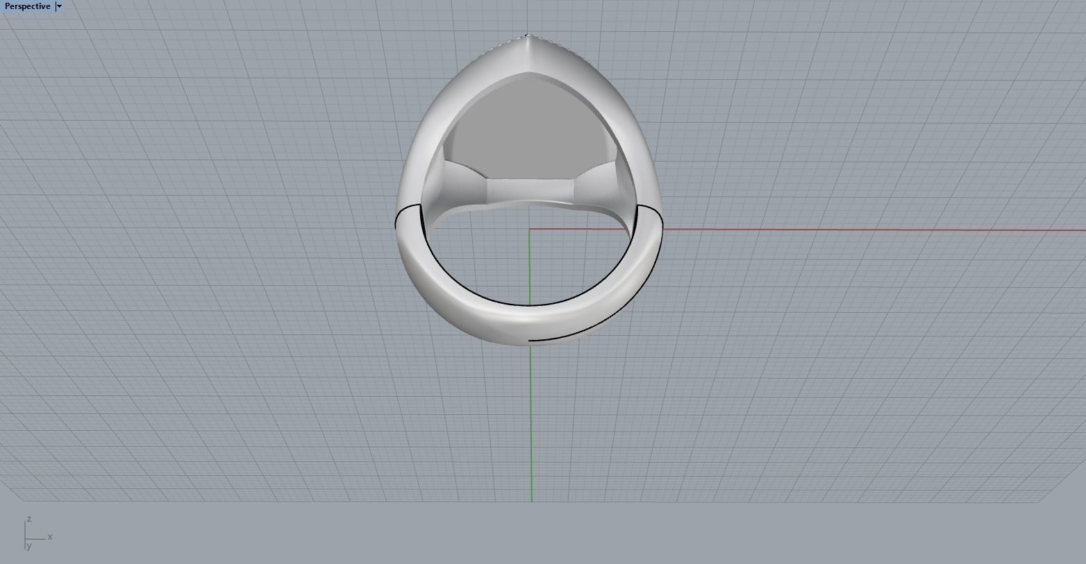 shield man signet ring model 583 3D print model_11