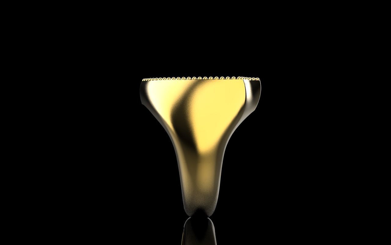 shield man signet ring model 583 3D print model_38