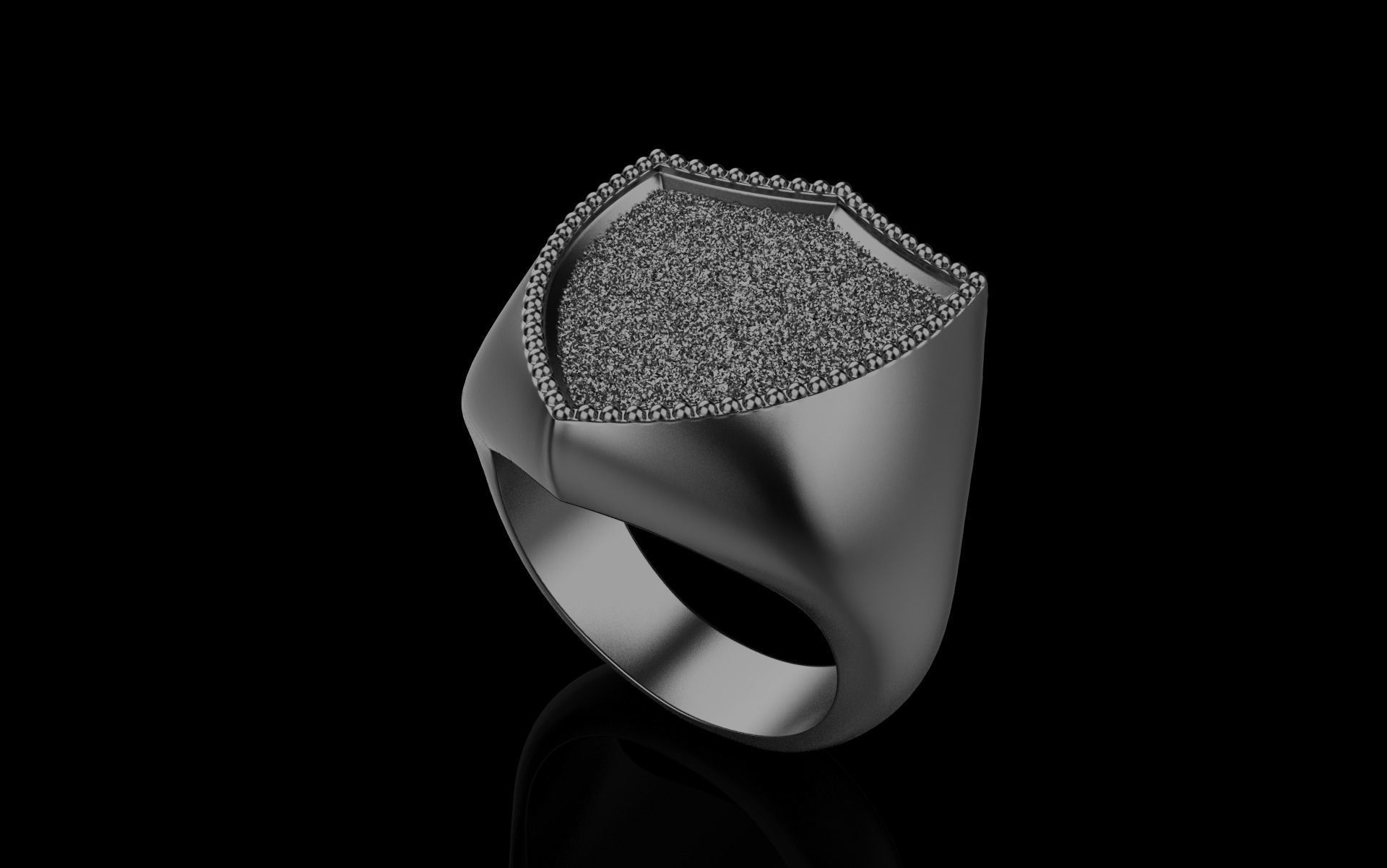 shield man  signet ring model 584 3D print model_16