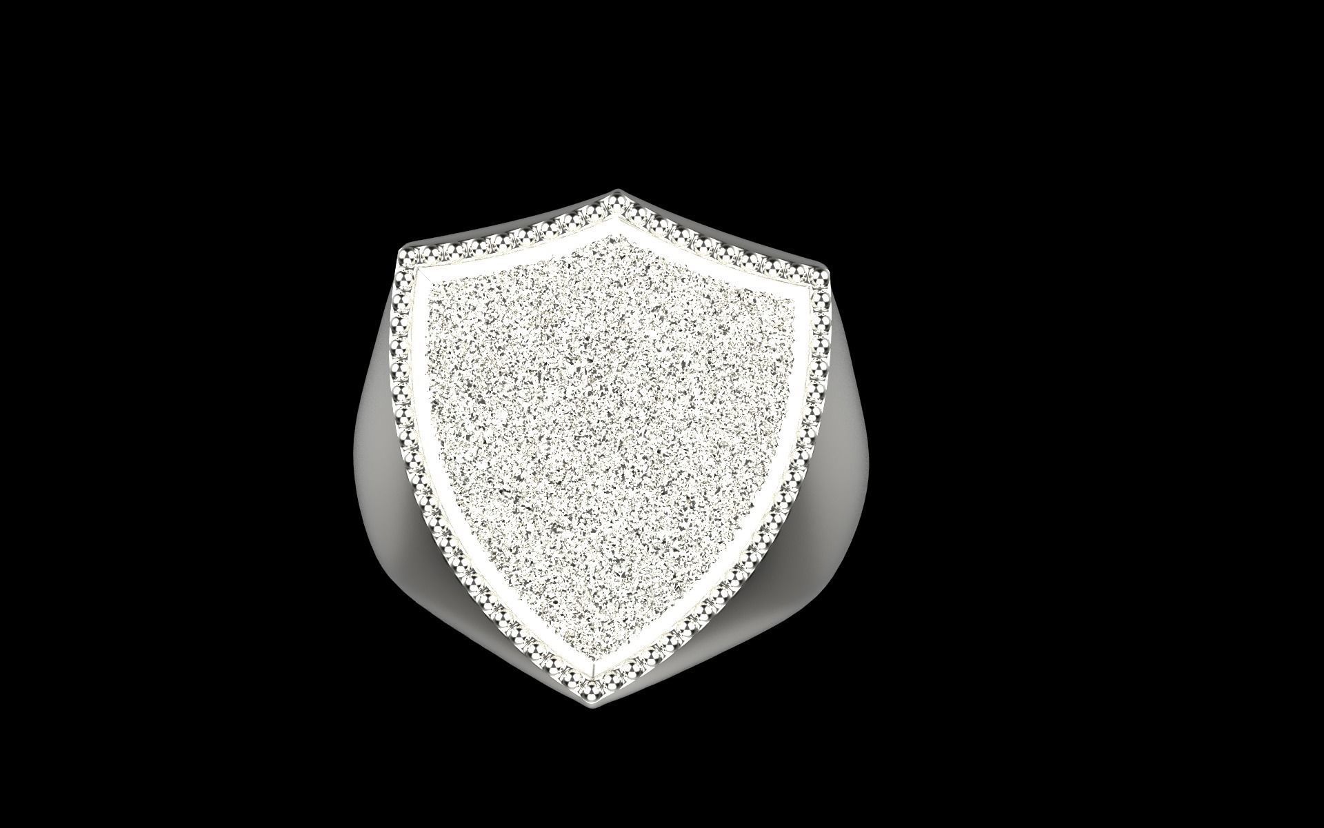 shield man  signet ring model 584 3D print model_23