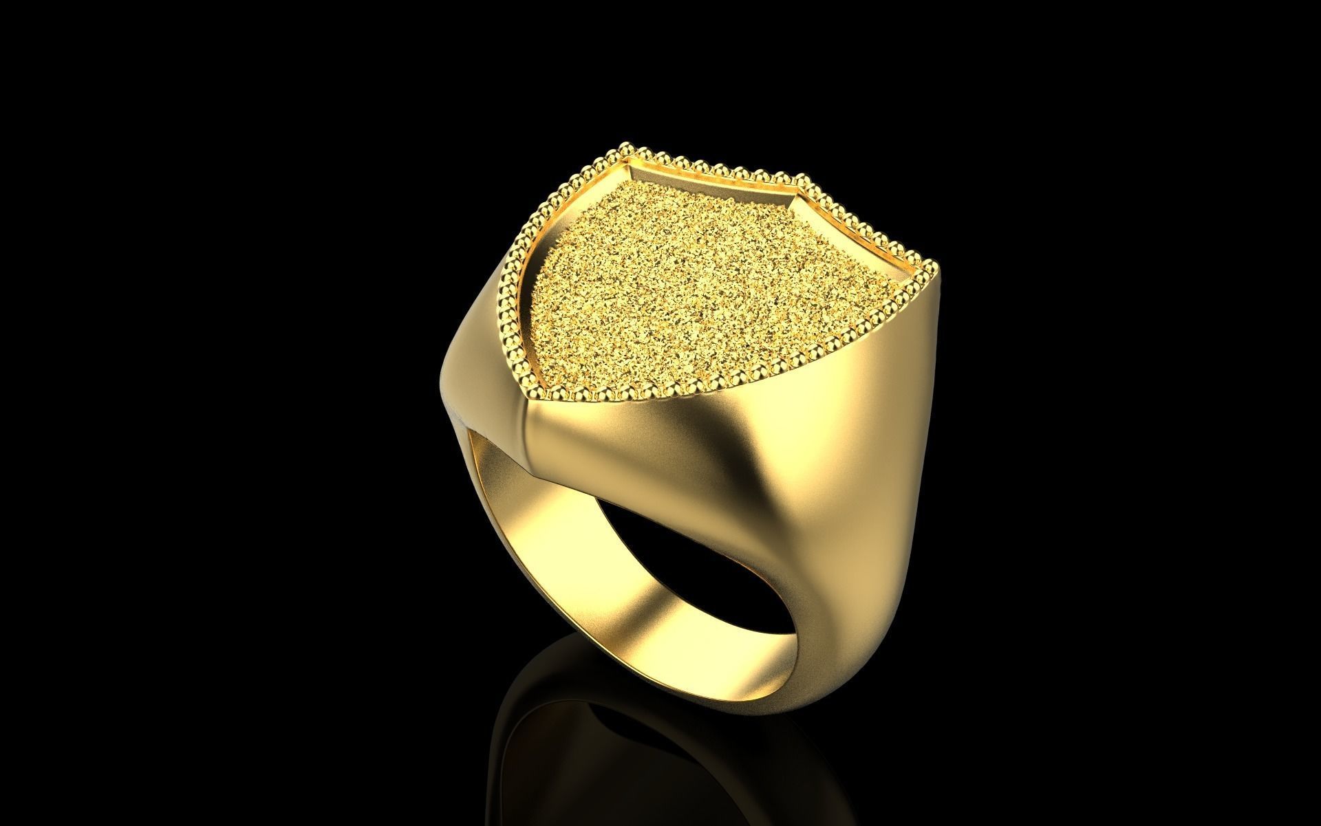 shield man  signet ring model 584 3D print model_13