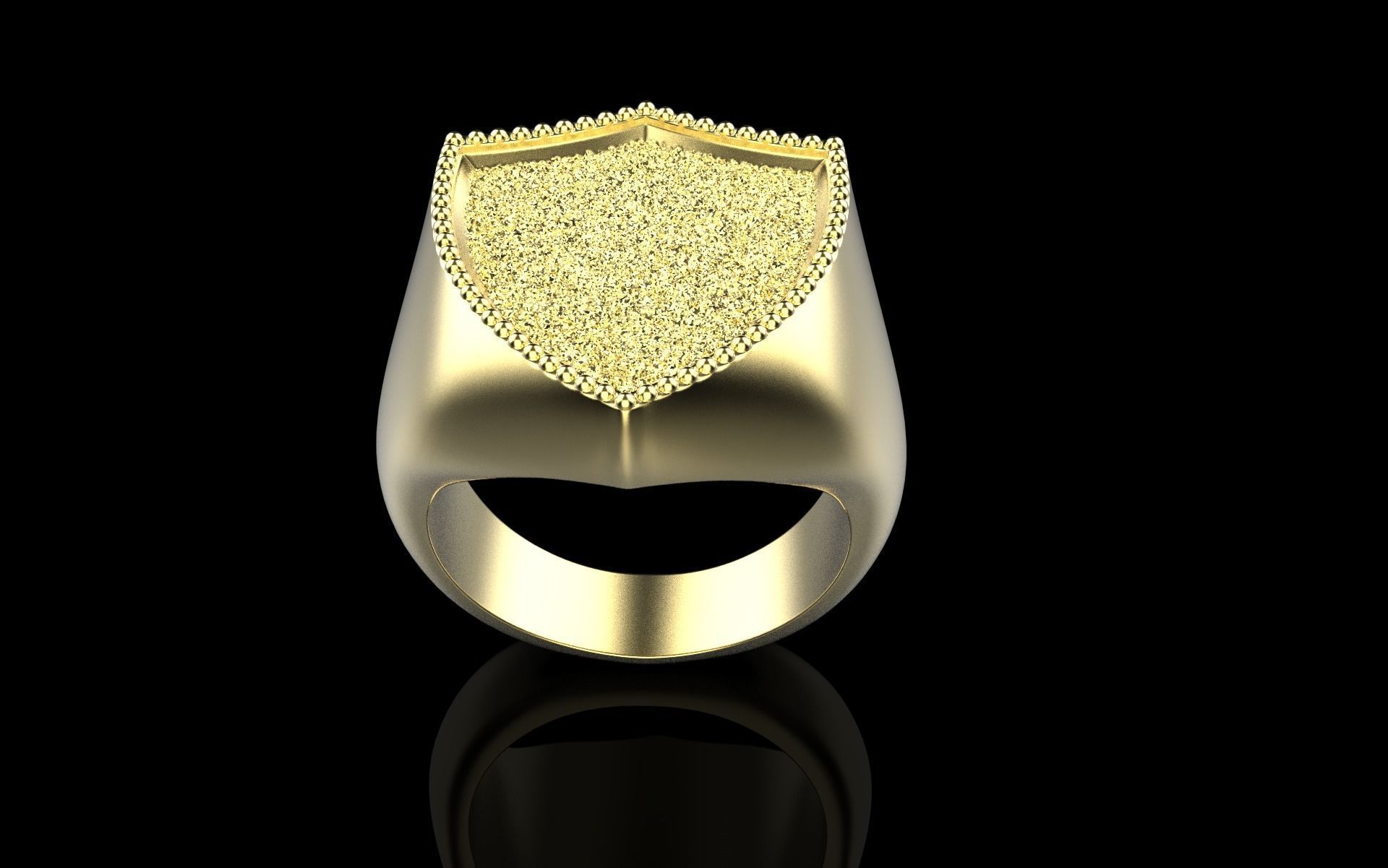 shield man  signet ring model 584 3D print model_26