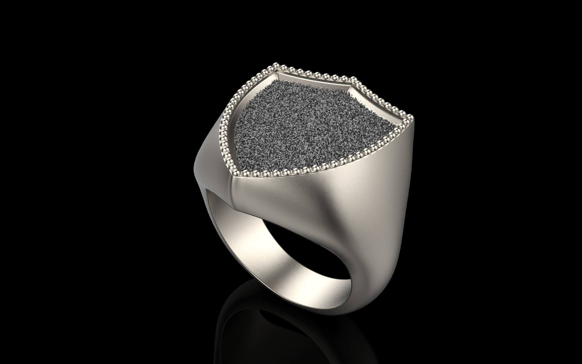 shield man  signet ring model 584 3D print model_12
