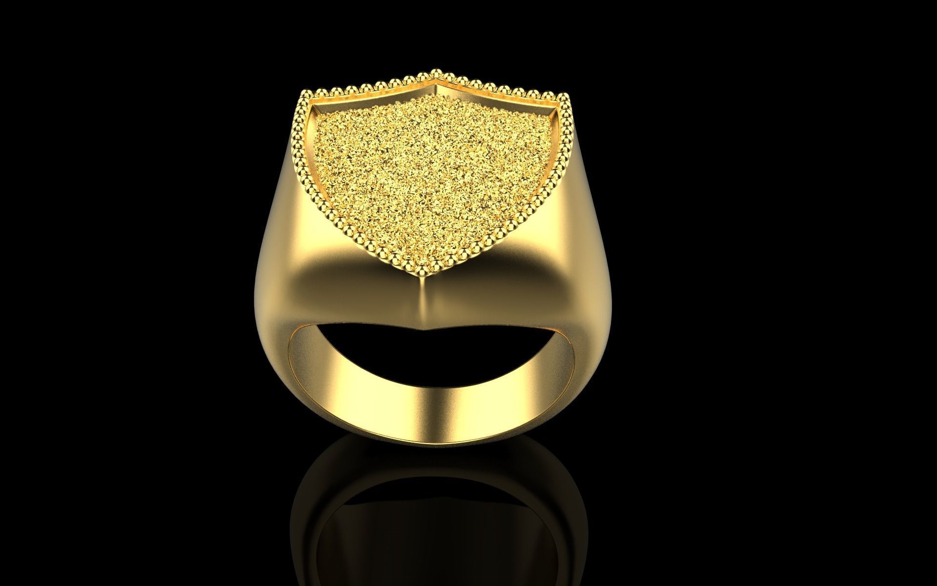 shield man  signet ring model 584 3D print model_25