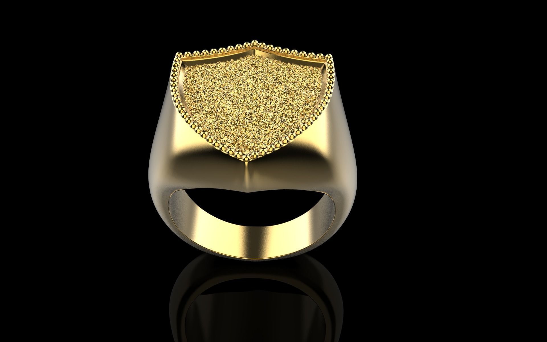 shield man  signet ring model 584 3D print model_31