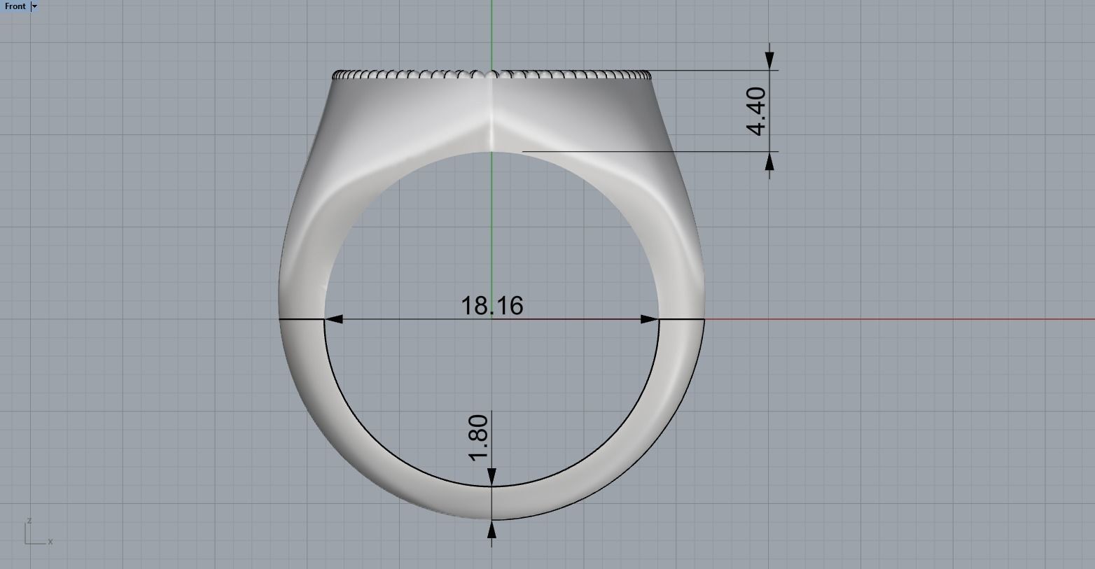 shield man  signet ring model 584 3D print model_8