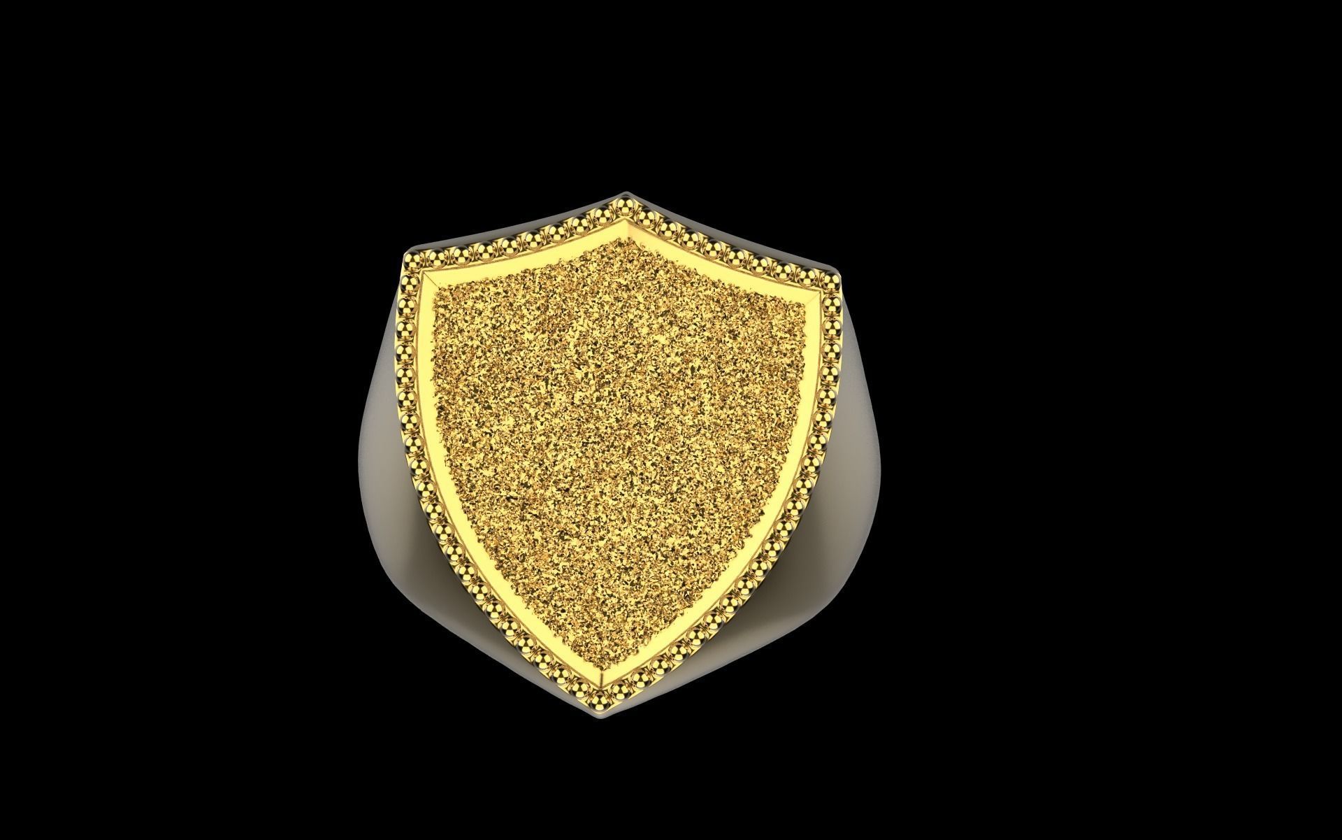 shield man  signet ring model 584 3D print model_19