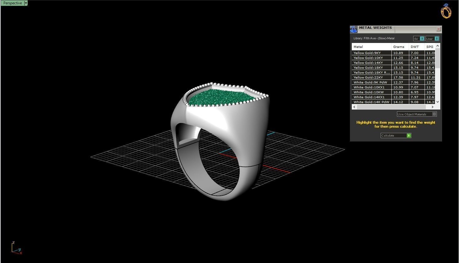 shield man  signet ring model 584 3D print model_4