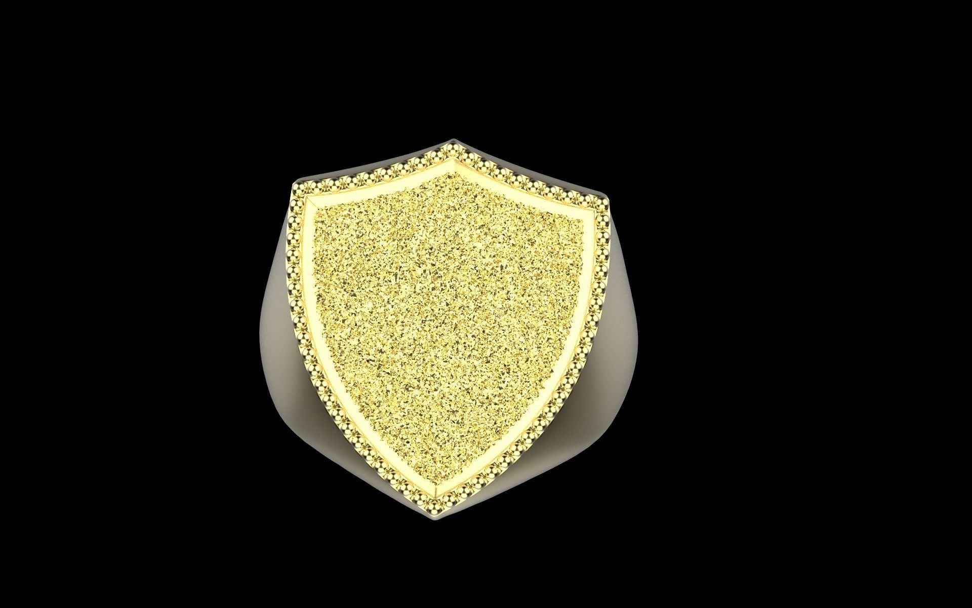 shield man  signet ring model 584 3D print model_20