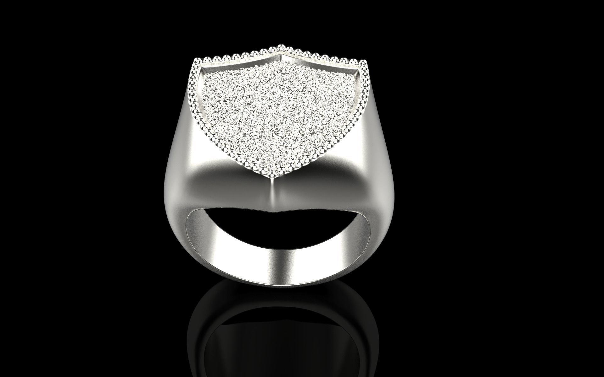 shield man  signet ring model 584 3D print model_30