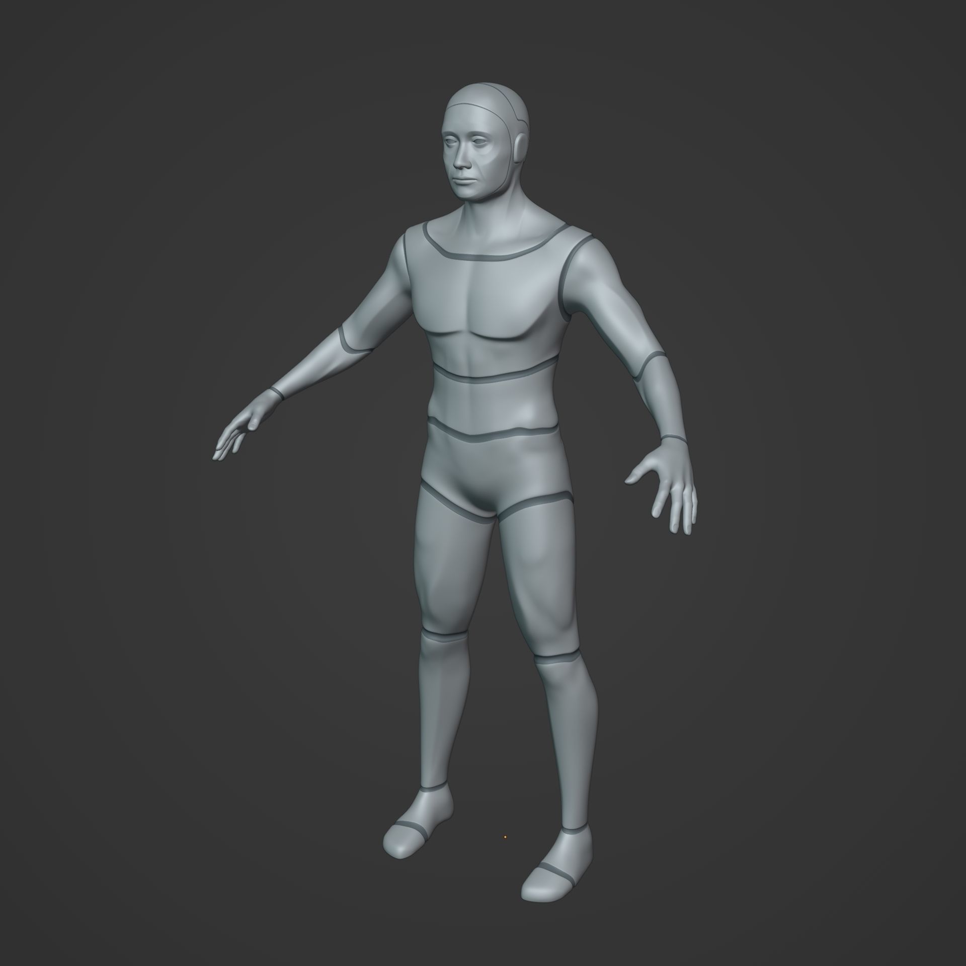 Humanoid Robot Rigged - Cartoon Character Low-poly 3D model_4