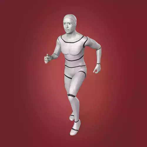 Humanoid Robot Rigged - Cartoon Character Low-poly 3D model