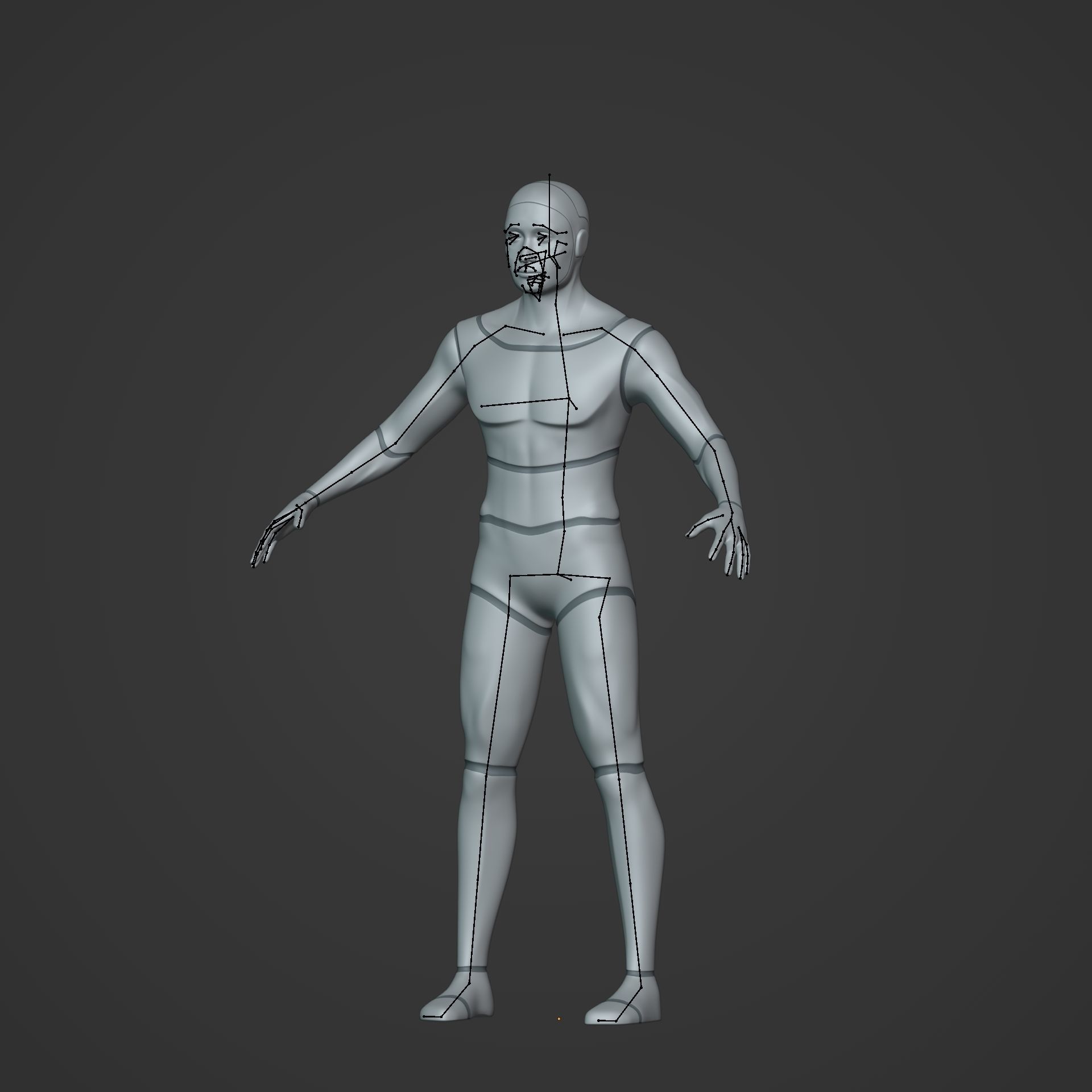 Humanoid Robot Rigged - Cartoon Character Low-poly 3D model_3