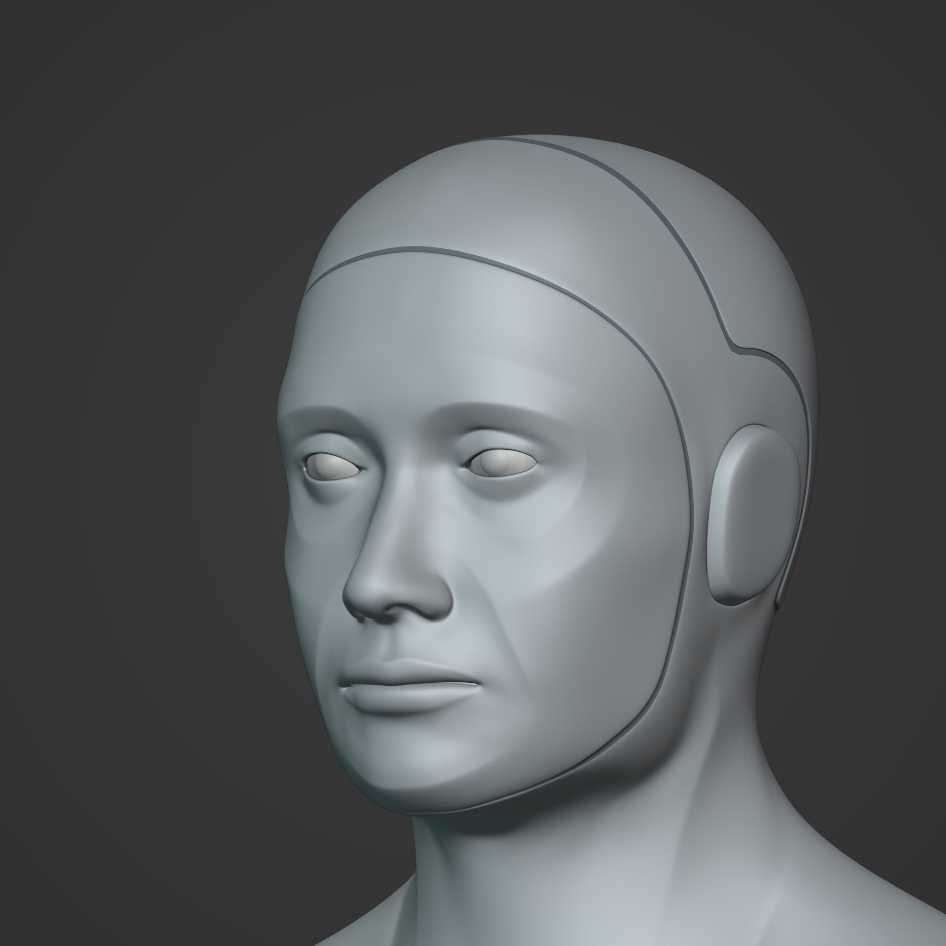 Humanoid Robot Rigged - Cartoon Character Low-poly 3D model_10