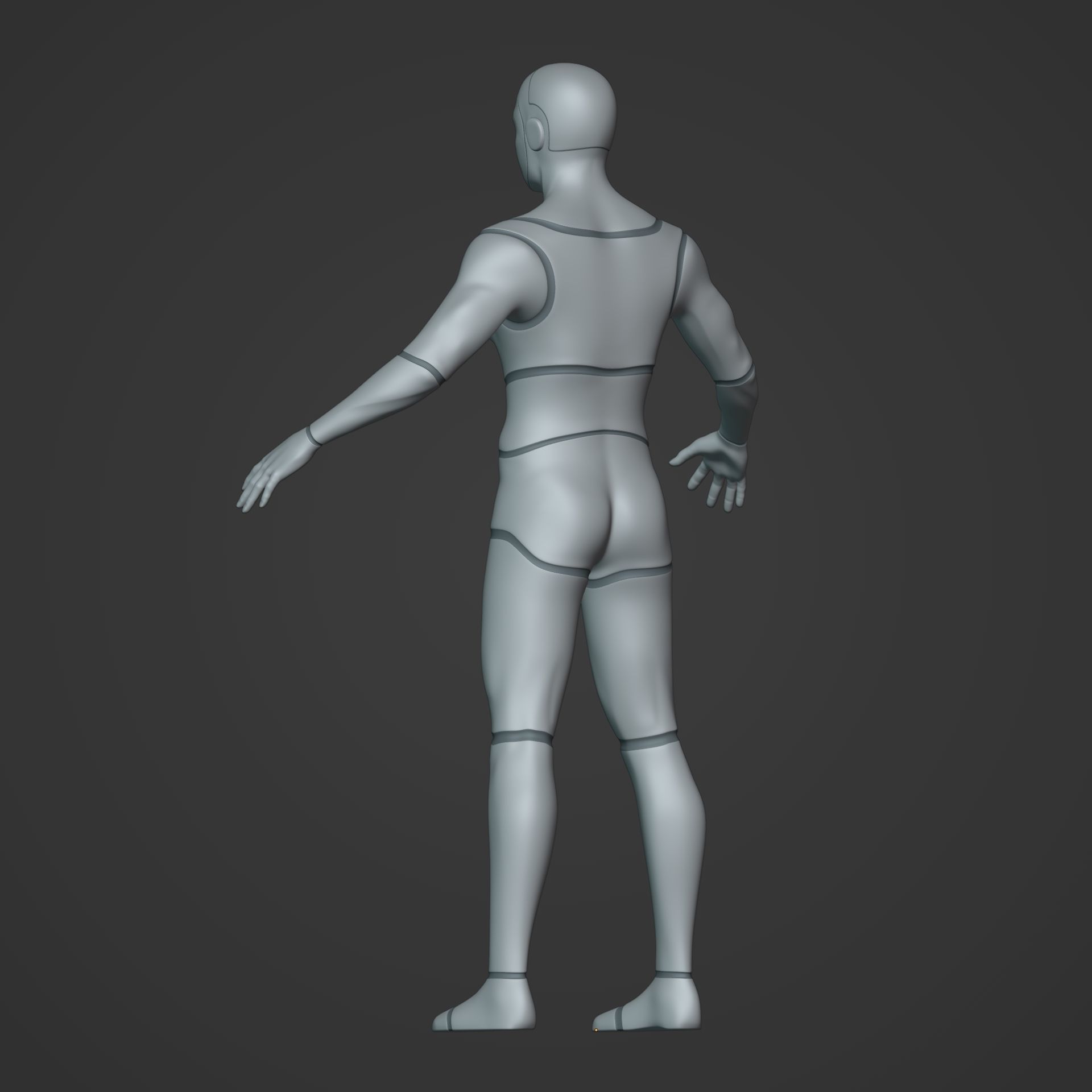 Humanoid Robot Rigged - Cartoon Character Low-poly 3D model_8