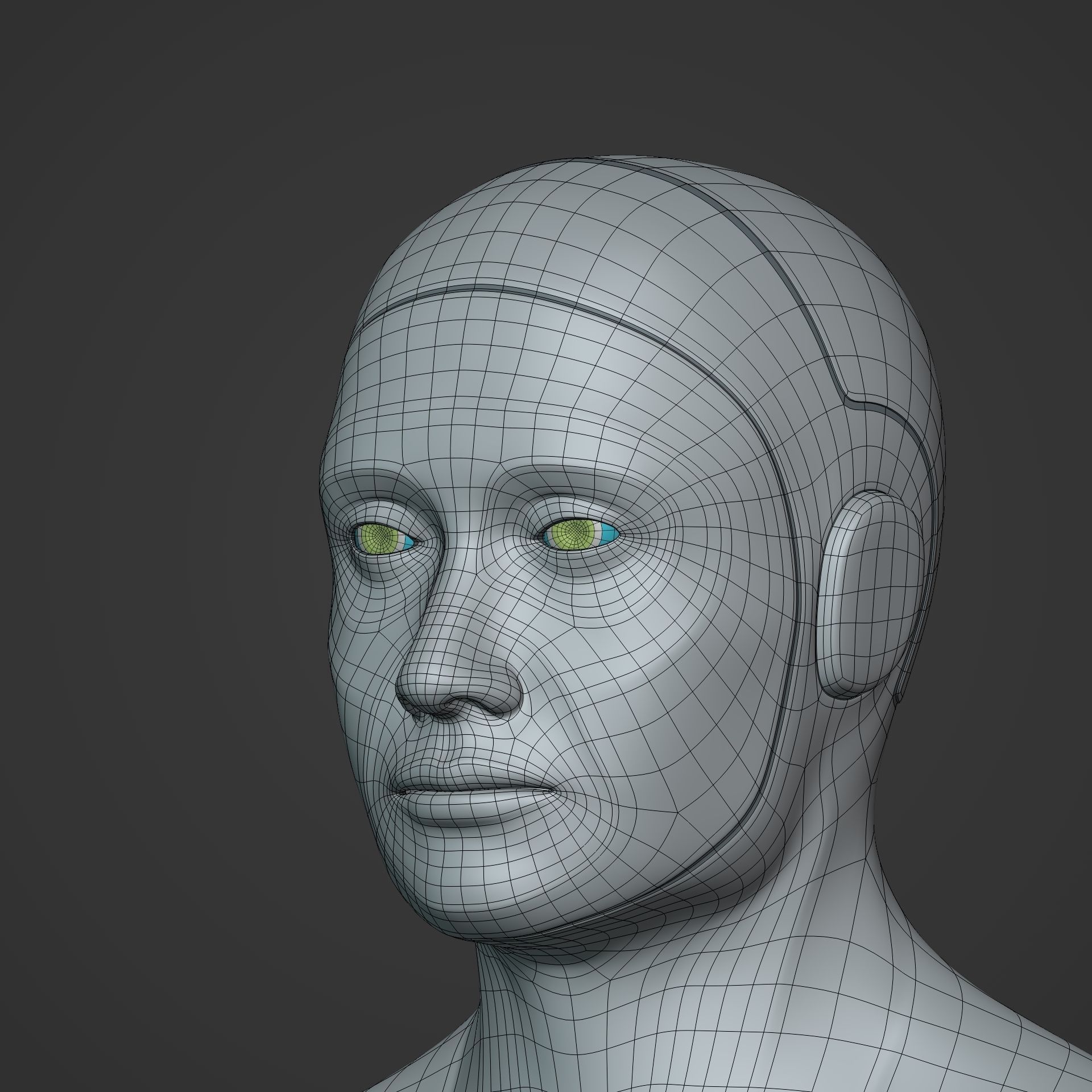 Humanoid Robot Rigged - Cartoon Character Low-poly 3D model_11