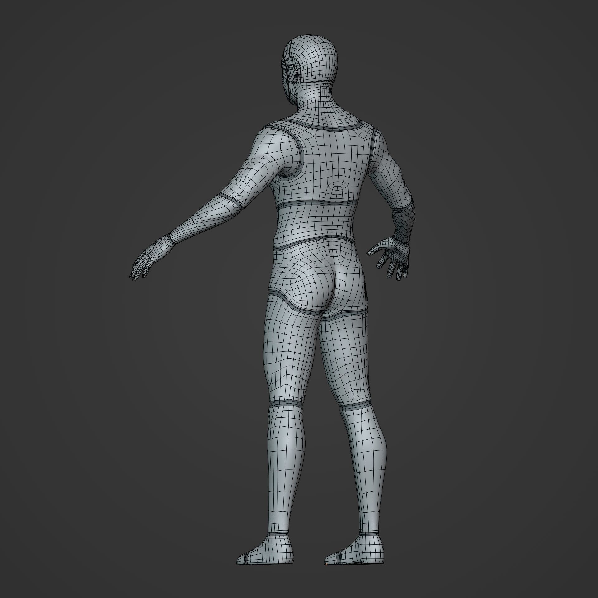 Humanoid Robot Rigged - Cartoon Character Low-poly 3D model_9