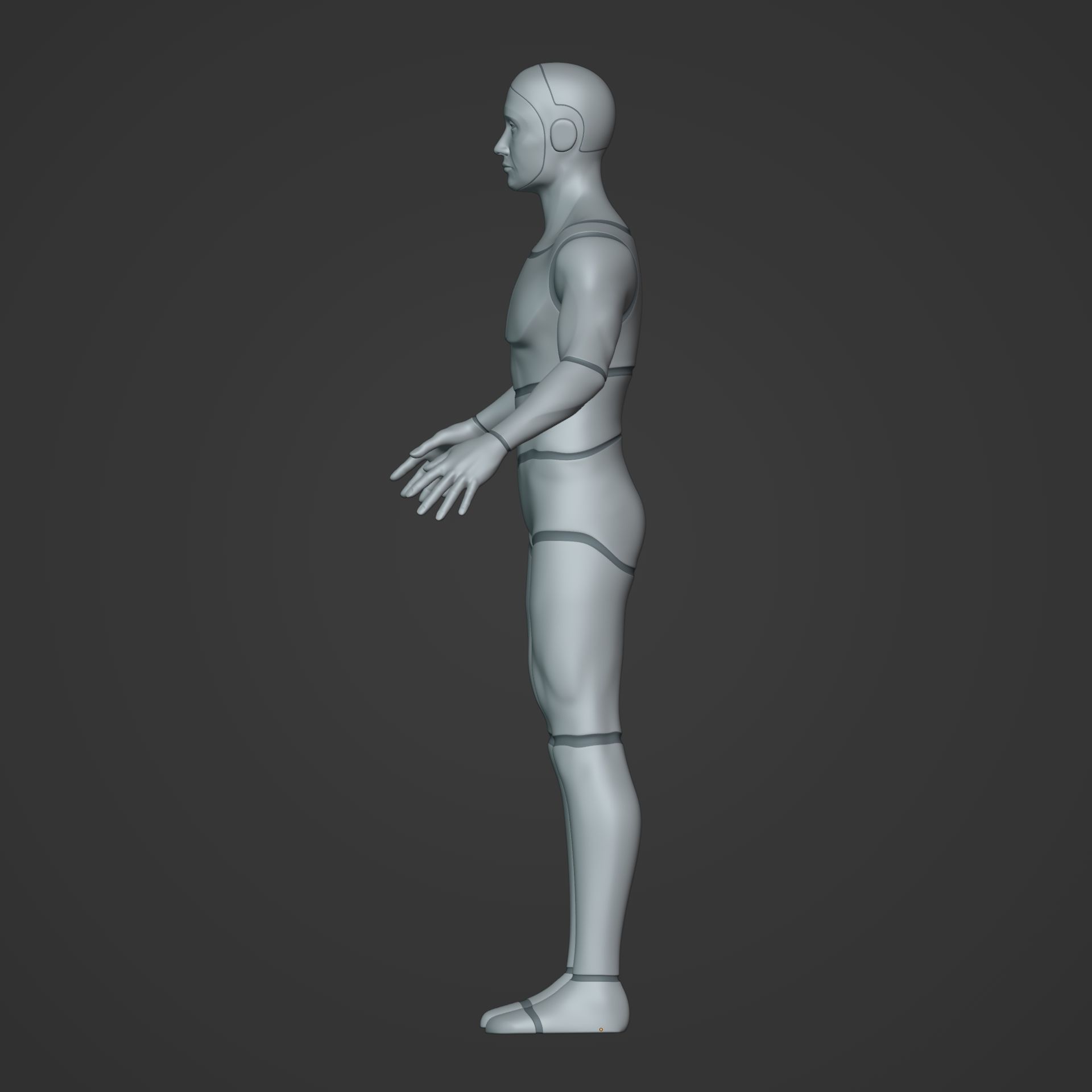 Humanoid Robot Rigged - Cartoon Character Low-poly 3D model_6