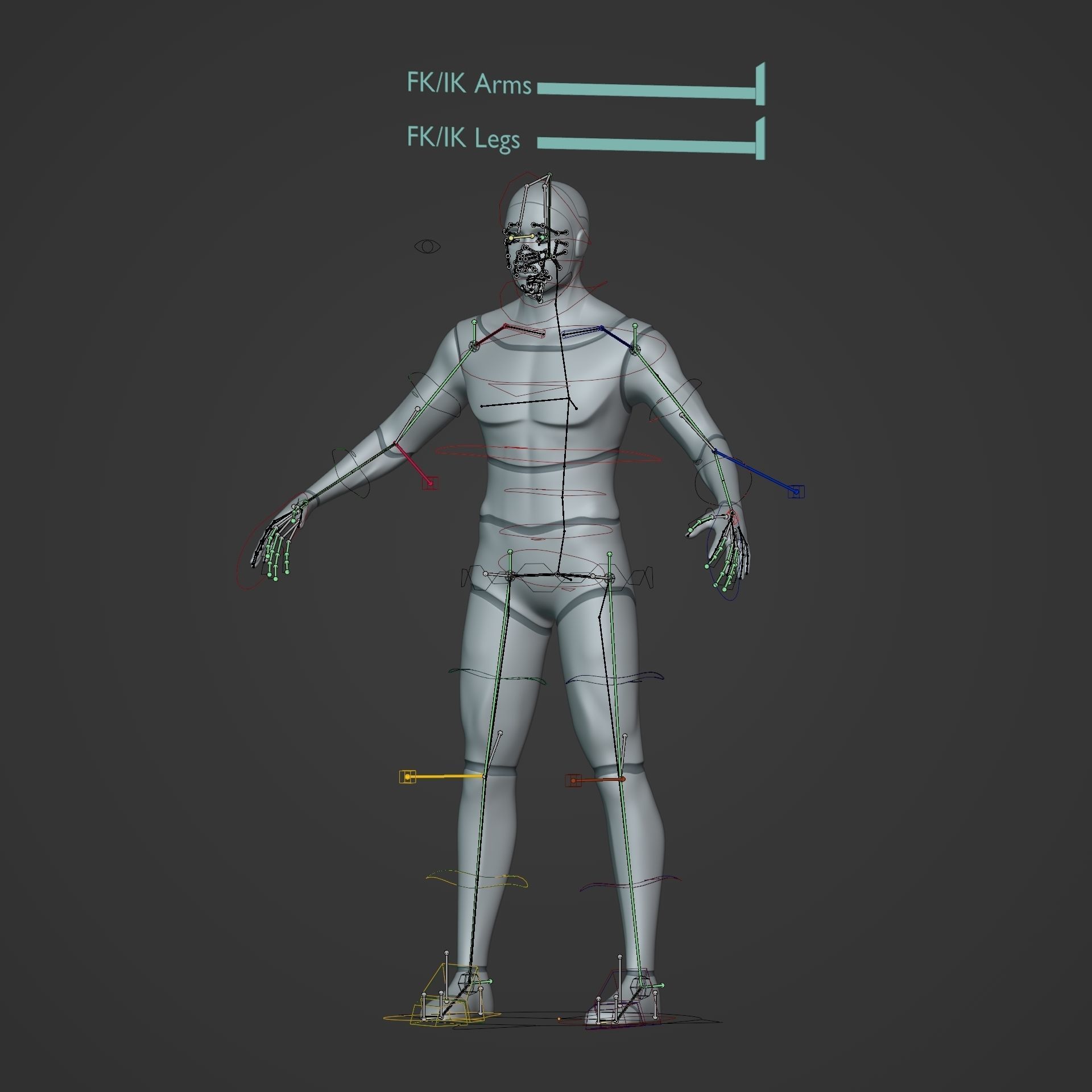 Humanoid Robot Rigged - Cartoon Character Low-poly 3D model_2