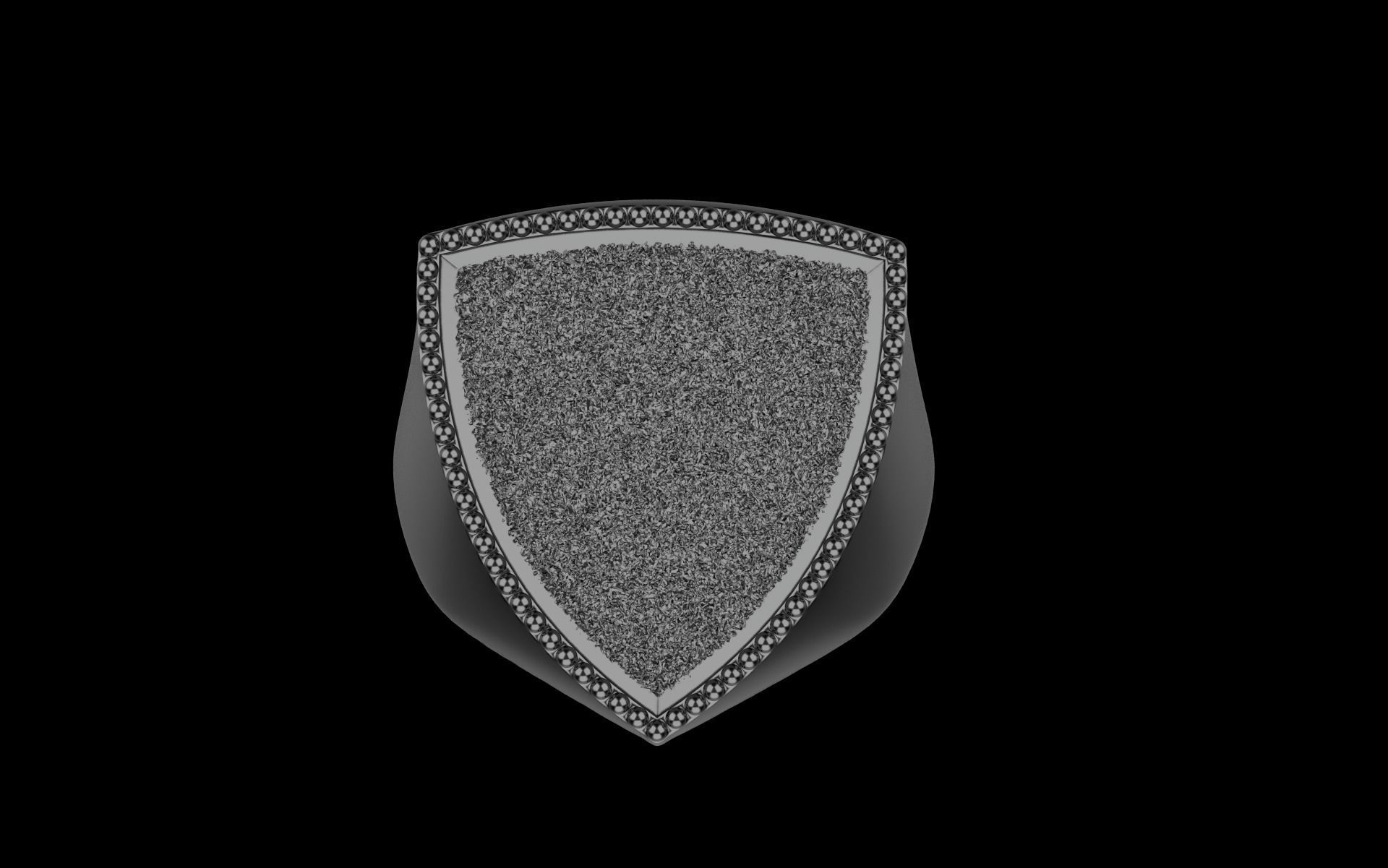 shield man signet ring model 585 3D print model_16