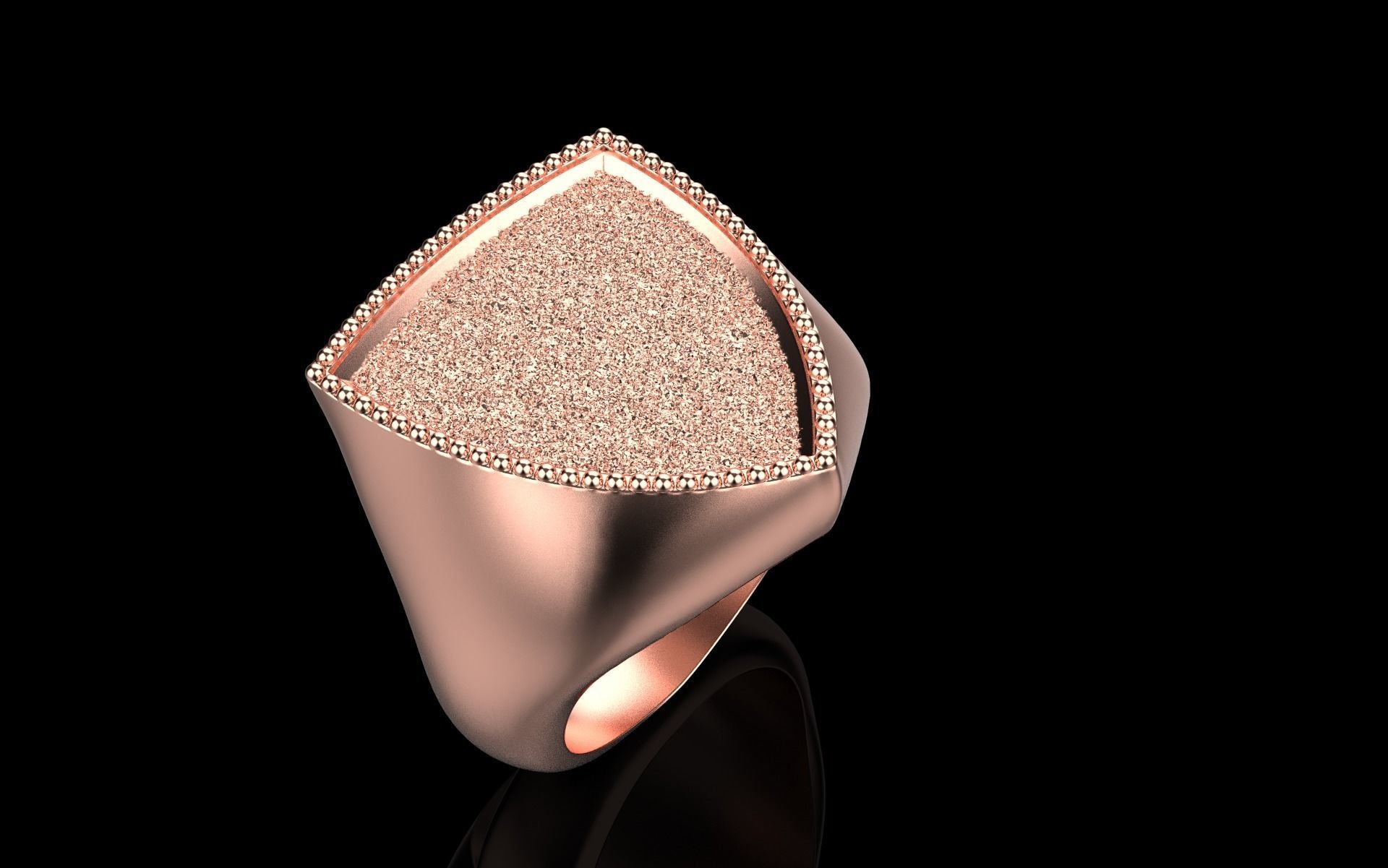 shield man signet ring model 585 3D print model_33