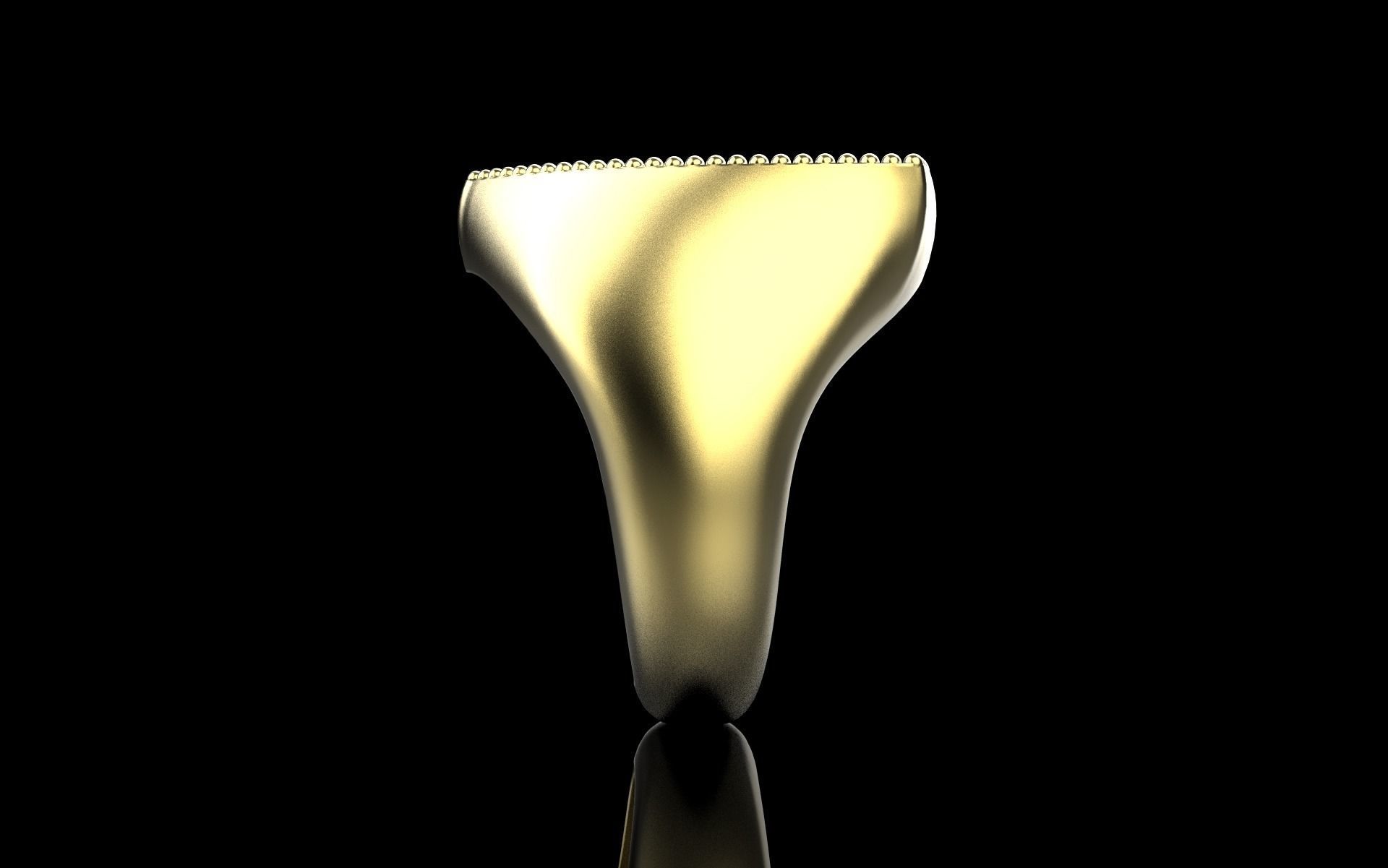 shield man signet ring model 585 3D print model_20