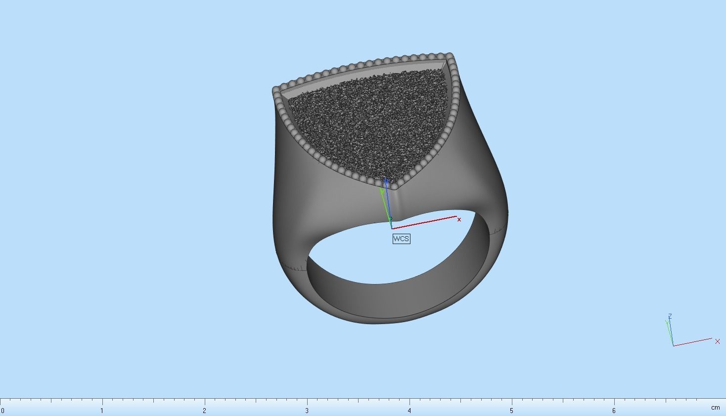 shield man signet ring model 585 3D print model_11