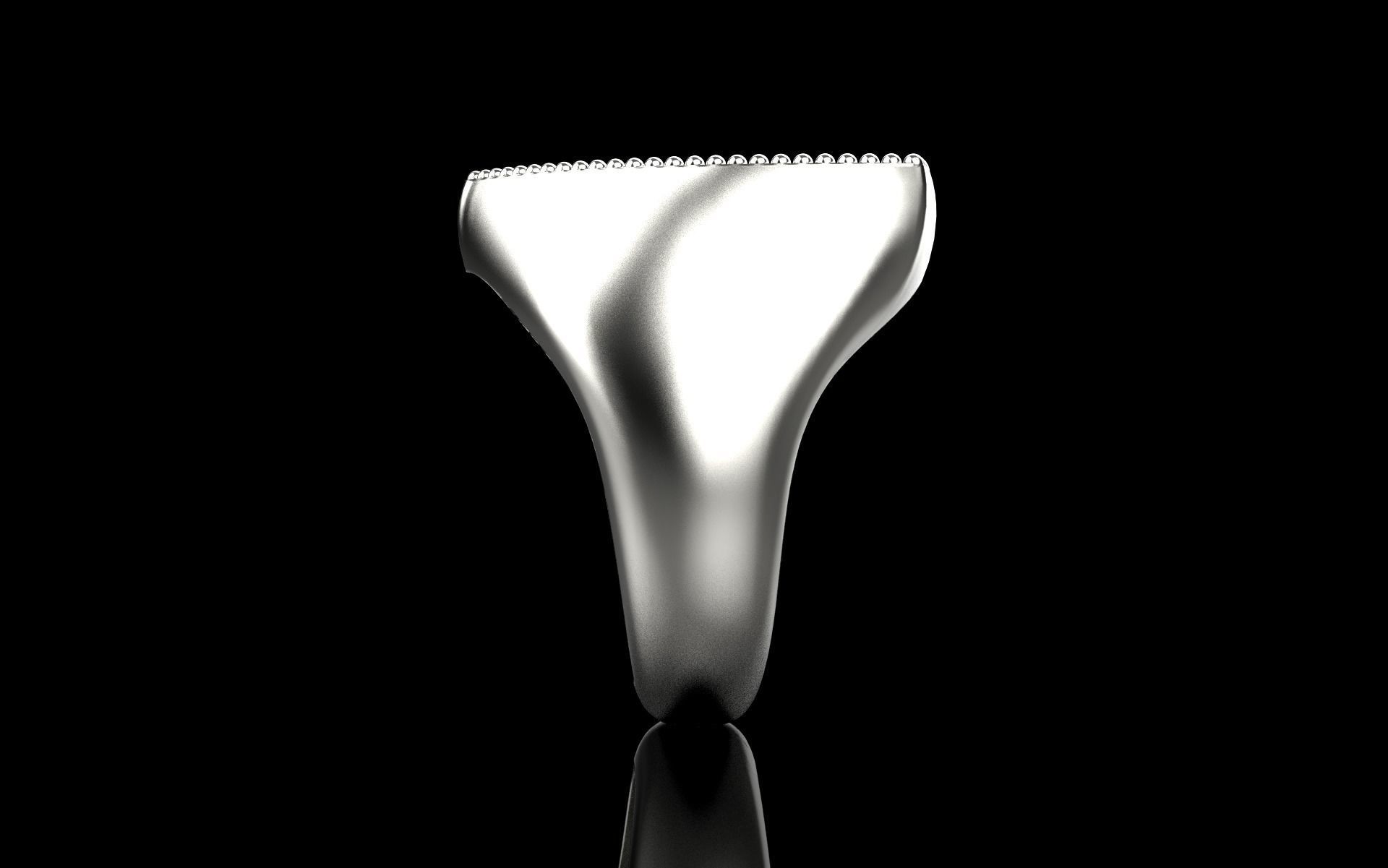 shield man signet ring model 585 3D print model_23