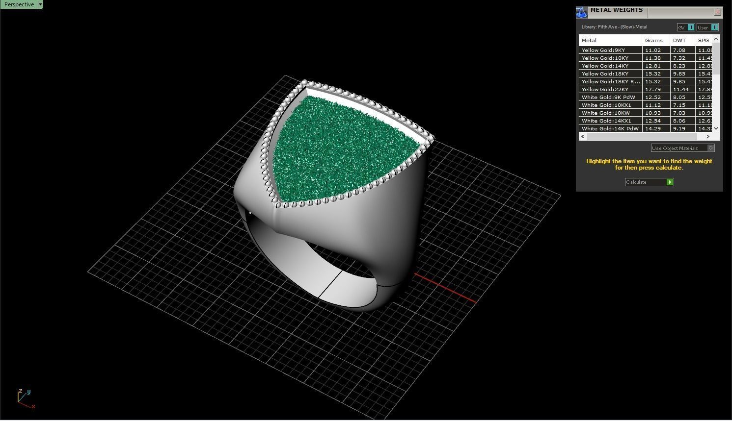 shield man signet ring model 585 3D print model_4