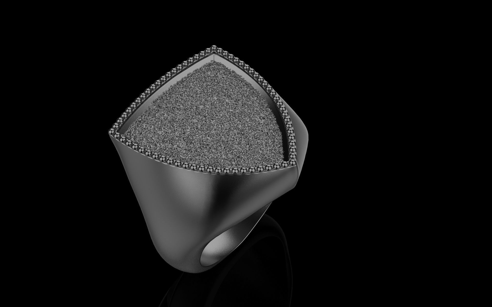 shield man signet ring model 585 3D print model_34