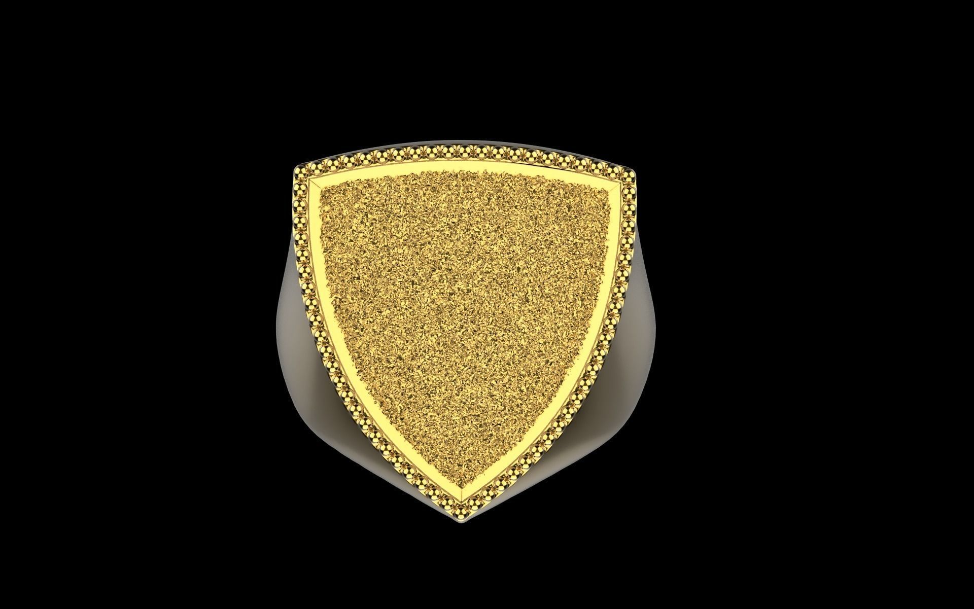 shield man signet ring model 585 3D print model_18