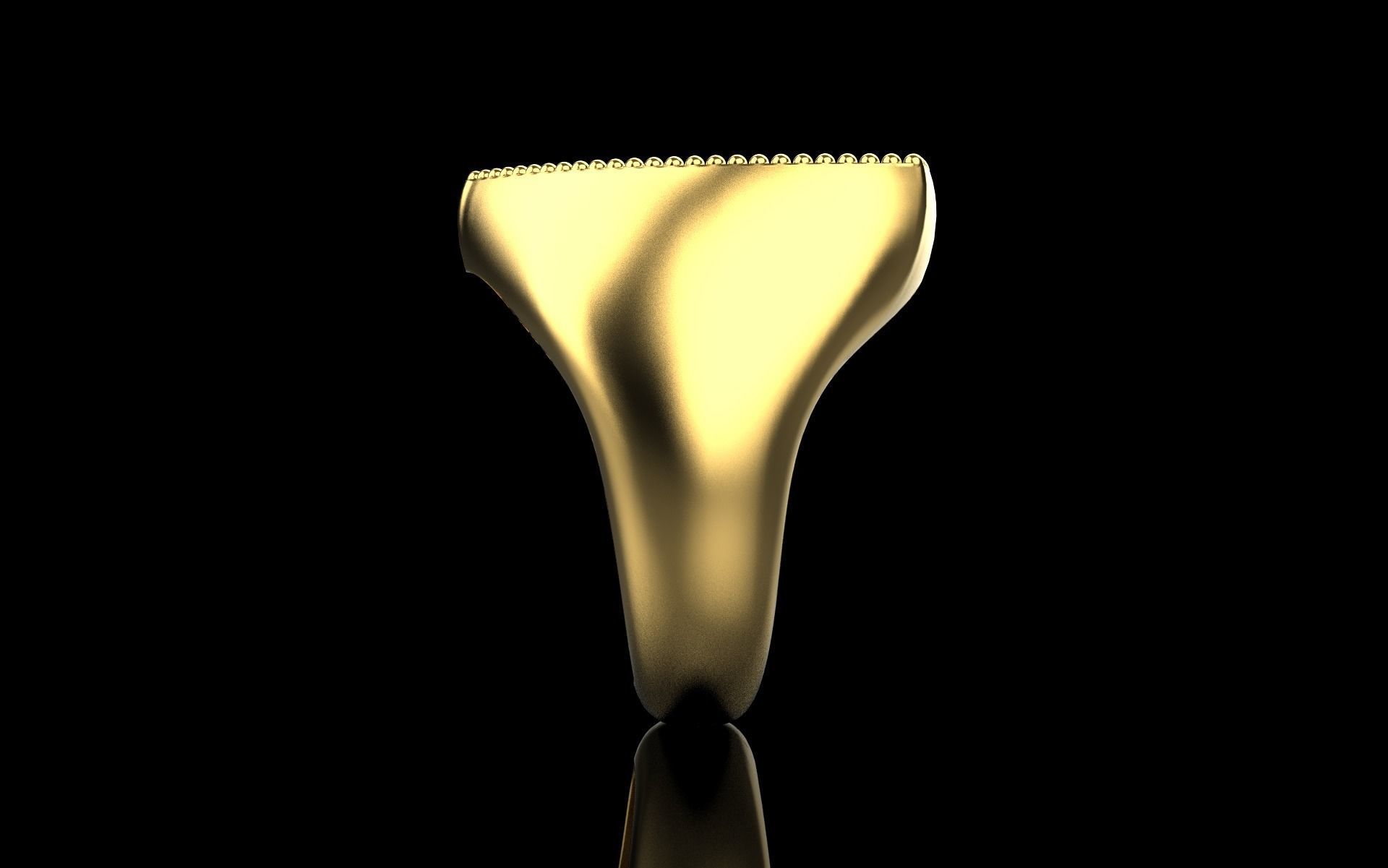 shield man signet ring model 585 3D print model_19