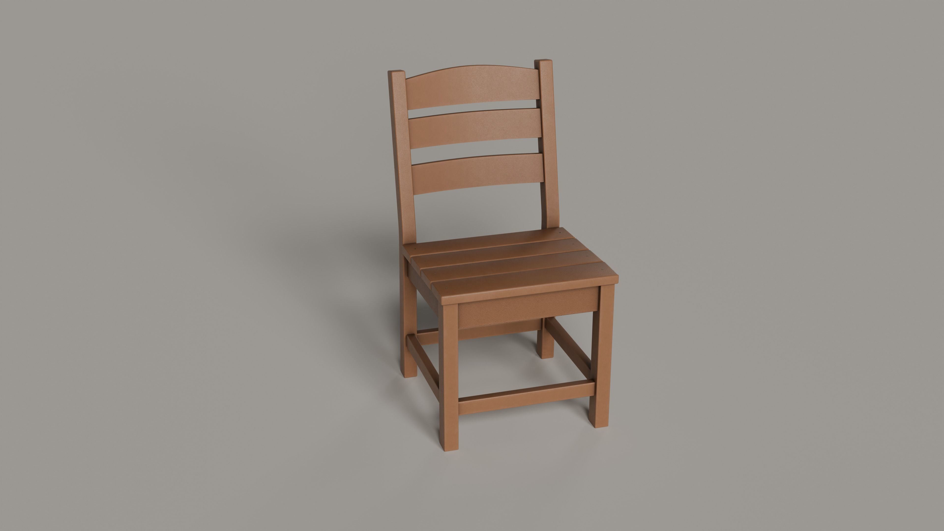 Lakeside Full Set Dining Table Chair Bench and Side Table 4CLRS Low-poly 3D model_51