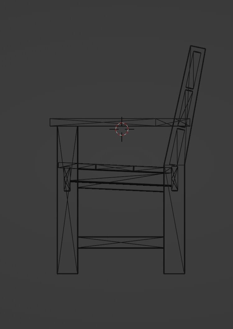 Lakeside Full Set Dining Table Chair Bench and Side Table 4CLRS Low-poly 3D model_14